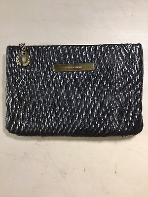 #ad Ivanka Trump Vintage Leather Black Clutch Purse in Very Good Condition $20.00