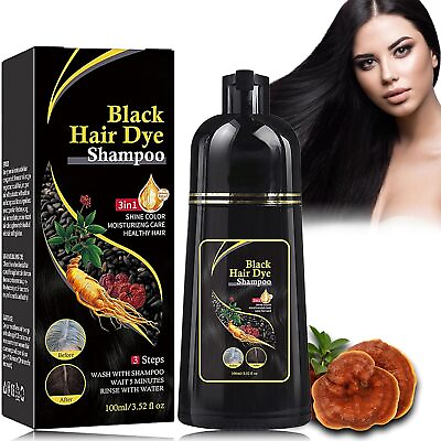 #ad Natural Black Hair Dye Shampoo for Women Magic Instant 3 in 1 Hair Color Shampoo $12.30