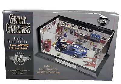 #ad Great Garages Model Display Kit Includes 1 43 Scale Dodge Blue Viper $23.74