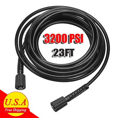 #ad 23ft 3200 PSI High Pressure Washer Hose M22 1 4quot; Connector Replacement Tube US $15.99