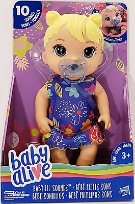 #ad Baby Alive Baby Lil Sounds: Interactive Blonde Hair Baby Doll Toy New Age 3 $29.99