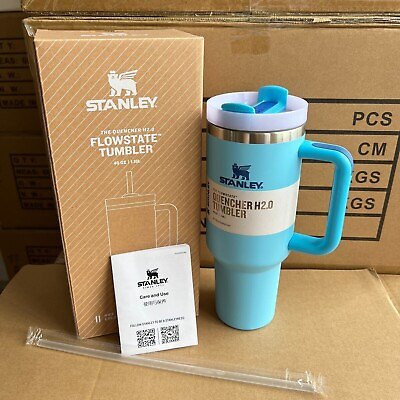Stanley 40oz Quencher Tumbler Stainless Steel With Lid Straw for Water H2.0 Blue #ad $37.99