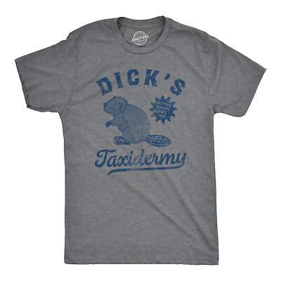 #ad Mens Dicks Taxidermy T Shirt Funny Stuffed Beaver Sex Joke Tee For Guys $13.10