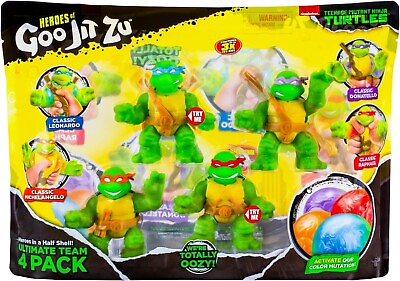 #ad #ad Heroes GOO JIT ZU Turtle Power 4 Pack Donatello Michelangelo Leonardo Raphael $79.95