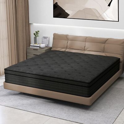 #ad 14quot; Memory Foam Mattress Hybrid Spring Twin Full Queen King Size Bed in A Box $344.86