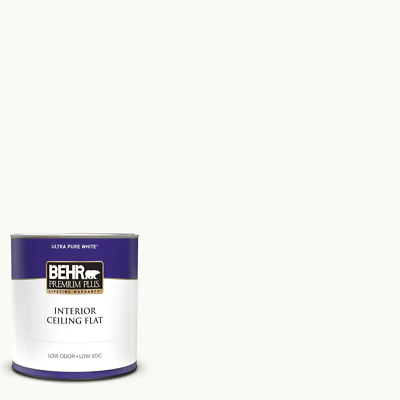 #ad #ad BEHR PREMIUM PLUS Ultra Pure White Ceiling Flat Interior Paint Acrylic $19.19