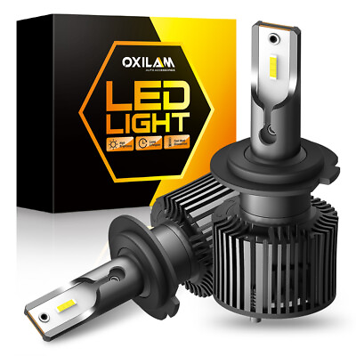 #ad 2X 40000LM Hight Low Beam LED H7 Headlight Bulbs kit 6000K White High Power 60W $13.99