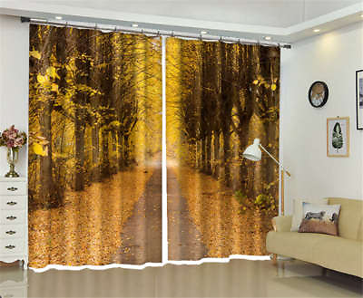 #ad Sporadic Middle Leaf 3D Curtains Blockout Photo Printing Curtains Drape Fabric AU $189.00