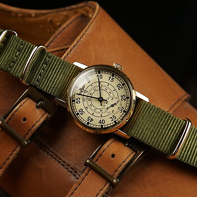 #ad NEW Vintage restored ussr mens wrist watch ZIM Pobeda Aviation Soviet watch $135.00