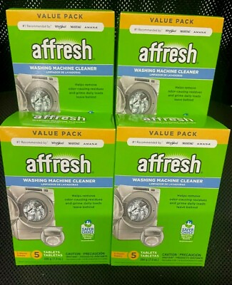 #ad Lot of 4 Boxes AFFRESH Washing Machine Cleaner Tablets Antibacterial Fresh Scent $49.40