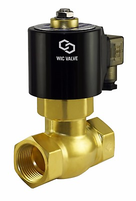 #ad 1quot; Inch Brass High Pressure Electric Steam Solenoid Process Valve NC 110V AC $159.99