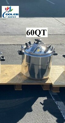 #ad NEW 60 QT Commercial Aluminum High Capacity Pressure Cooker Kettle Cooking $633.27