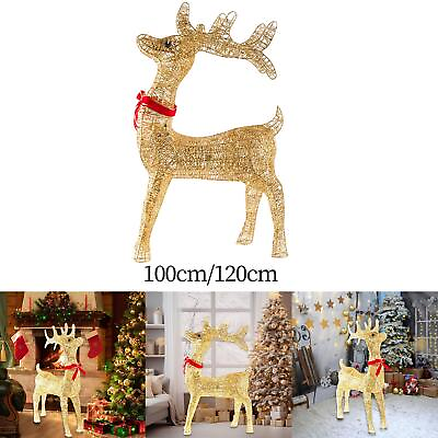 #ad Christmas Reindeer Decoration Outdoor Deer Figurine Lovely Christmas Yard $108.56