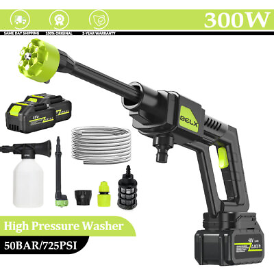 #ad Cordless High Pressure Washer Spray Water Gun Car Washing Cleaning Machine Kit $74.98