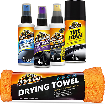 #ad Car Wash and Car Interior Cleaner Kit Includes Towel Tire Foam Glass Spray P $26.88