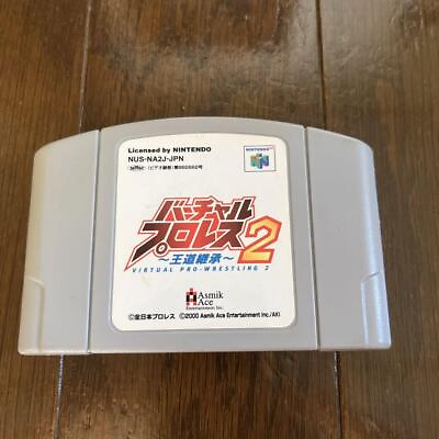 #ad USED Nintendo 64 N64 Virtual Pro Wrestling 2 Cartridge Only Japan $47.38