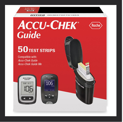 #ad Accu Chek Guide 50 Test Strips Exp 12 24 **Fast Shipping $18.50