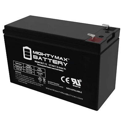 #ad Mighty Max ML7 12 12 Volt 7.2 AH F1 Terminal Rechargeable SLA AGM Battery $19.99