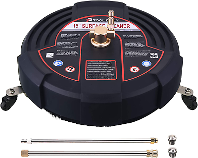 #ad 15 Inch Pressure Washer Surface Cleaner Attachment with Wheels with 2 Power Was $96.99