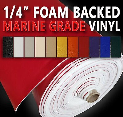 #ad #ad Marine Grade Weather Proof Fabric Vinyl Bonded Foam Backing Upholstery 54quot; W BTY $19.99