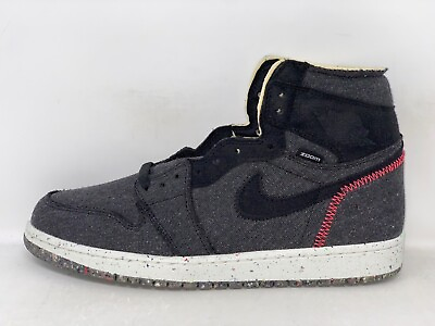 #ad Air Jordan 1 High Air Zoom Crater Black Sneakers Size 10.5 BNIB CW2414 001 $139.99