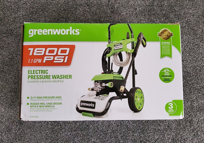 #ad Greenworks 1800 PSI 1.1 Gallon GPM Cold Water Electric Pressure Washer $80.00