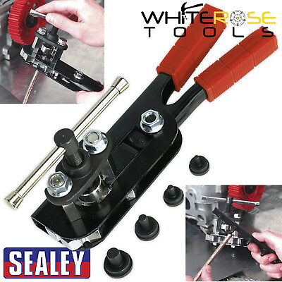 #ad Sealey Brake Pipe Flaring Tool Kit Single Double Flares Copper Tubing Plier Type GBP 49.75