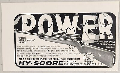 #ad #ad 1965 Print Ad Hy Score Arms Magnum Model 807 Air Rifle Guns BrooklynNew York $12.27