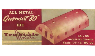 #ad TRU SCALE MODELS ALL METAL QUONSET quot;80quot; HO SCALE KIT $41.39