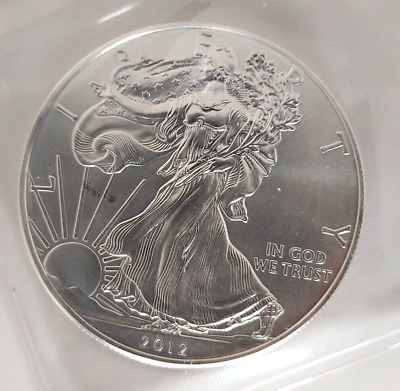 #ad 2012 Silver 1 oz American Eagle Coin One Troy oz .999 Fine sealed in plastic $33.95