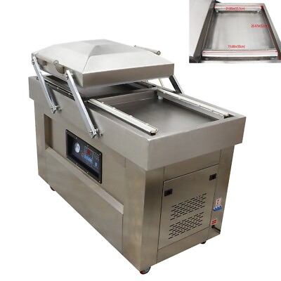 #ad 110V Vacuum Sealer Two Chamber Vacuum Packager Stainless Sealing Machine 1 3 min $2161.06