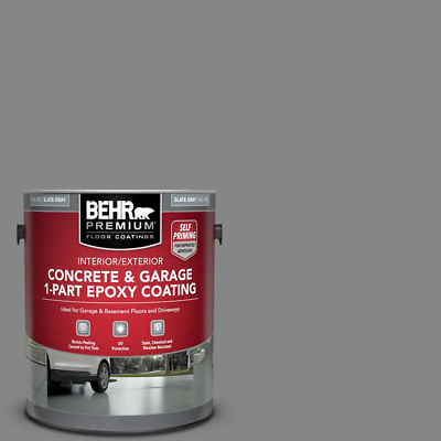 #ad #ad 1 Gal. Slate Gray Floor Paint Epoxy Concrete For Garage Basement Patio Driveway $55.66