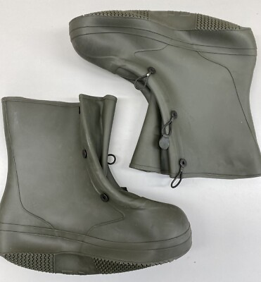 #ad US Military PPE Chemical Protective Boots Chemical Biological Green Choose Size $15.00