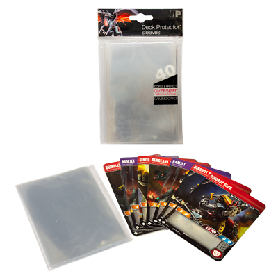 #ad 40 Ultra Pro Oversized Clear Deck Protector Sleeves 3.5quot; x 5quot; Card Sleeves $6.99