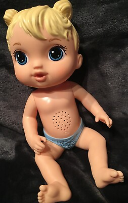 #ad BABY ALIVE Baby Lil Sounds Doll Interactive HASBRO 12” TESTED WORKS Blonde $4.15
