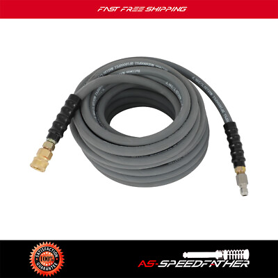 #ad #ad 100#x27; 4000psi 3 8quot; Gray Non Marking Pressure Washer Hose New 1 Warranty Year $81.59