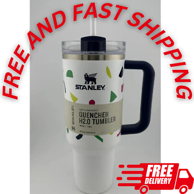 #ad Stanley 40oz Stainless Steel H2.O FlowState Quencher Tumbler White $42.00