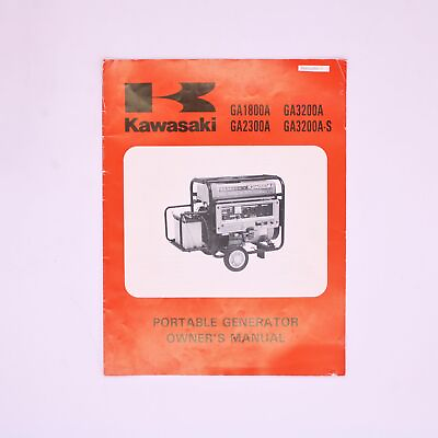 Kawasaki Portable Generator Owner#x27;s Manual Part Number 99920 2079 03 $19.99