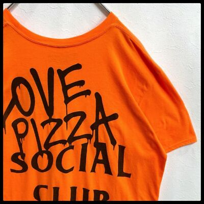 #ad Noperfect Italy Big Logo Print T Shirt Orange Free Size Love Pizza Social Club $97.94