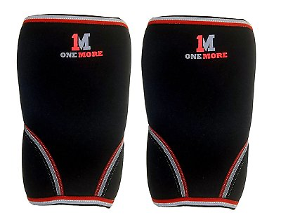 #ad Pair One More 7mm Neoprene Compression Sleeves Knee Pads Crossfit Basketball NWT $17.99