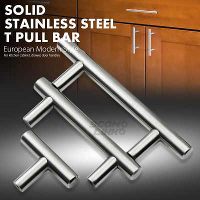 2quot; 18quot; Solid Stainless Steel Kitchen Cabinet Drawer Door Handles T Pull Bars #ad #ad $1.69