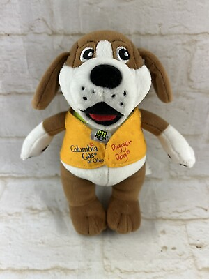 #ad Digger Dog Plush Columbia Gas Of Ohio 811 Collar 8.5” Stuffed Animal Toy $13.45