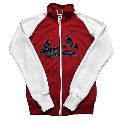 #ad #ad St Louis Cardinals Full Zip Nike Jacket Red White MLB Baseball Sweater Women’s S $19.95
