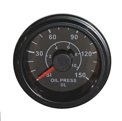 Oil Pressure Gauge 2quot; 52mm 0 150 psi black black LED 001 O150 BB $30.00