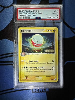 #ad #ad Pokémon TCG Card Electrode 32 92 EX Legend Maker PSA 9 Holo Nice Swirl $49.95