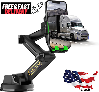 #ad Truck Phone Holder Mount Heavy Duty Truck Dashboard Windshield Long Anti Shake $22.99