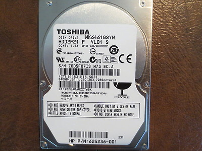 #ad Toshiba MK6461GSYN HDD2F21 F VL01 S 010 A0 MH000C 640gb 2.5quot; Sata HDD $52.29