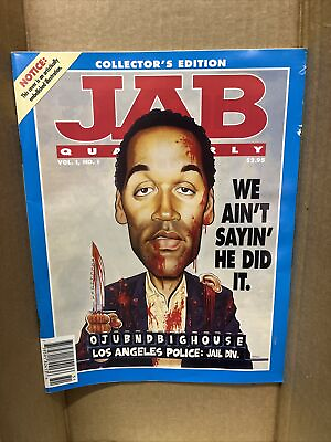 #ad Jab Quarterly 1995 Vol 1 No 1 OJ Simpson Cover Mad Magazine $19.99