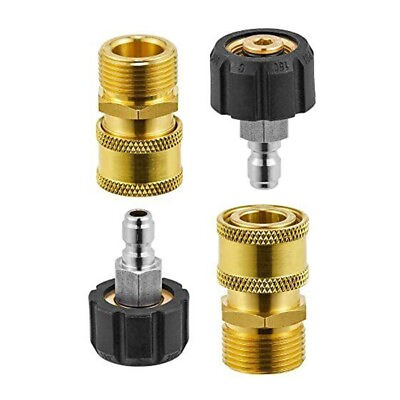 #ad Pressure Washer Adapter Sets M22 14mm To 1 4 Quick Connect Fittings Accessories $28.63