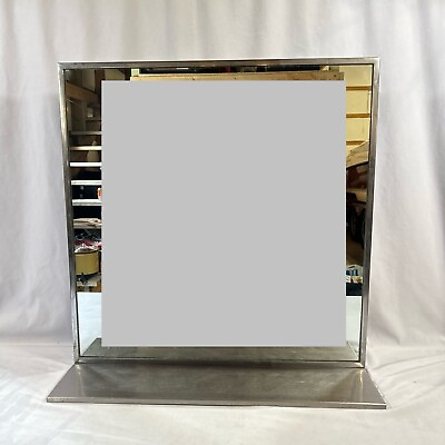 #ad Industrial Mirror 24x24 With Shelf Stainless Steel $59.69